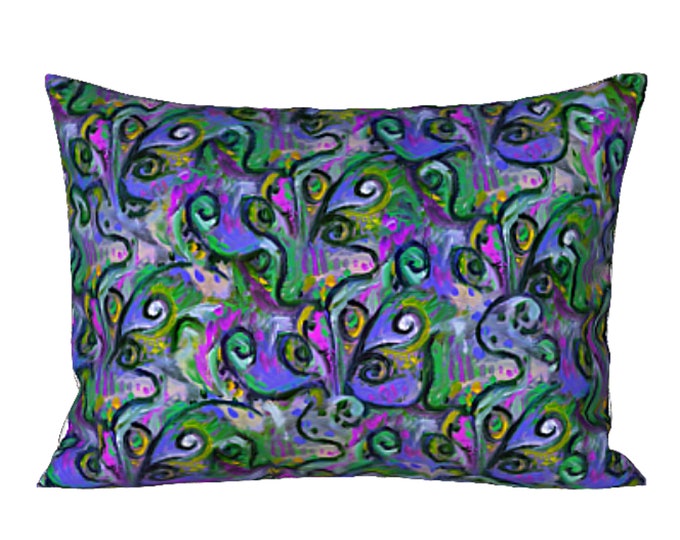Colorful Sham Modern Abstract Pillow Cover Designer Contemporary Bed Decor Retro Art Bedding Boho Bright Decor Luxury Bedroom Decorating