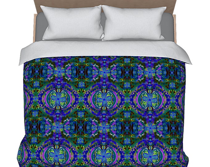 King Bedding Queen Duvet Modern Art Abstract Bed Cover Bedroom Decor Designer Luxury Contemporary Unique Artsy Flower Patterned Duvet Cover