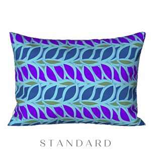 Colorful Pillow Sham Standard or King Pillow Cover Unique Bedding Luxury Designer Abstract Art Bedding Boho Modern Leaf Pattern Home Decor