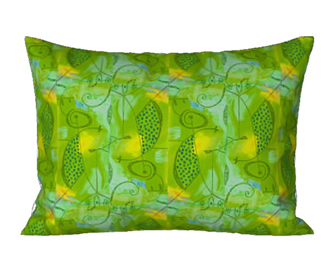 Sham Standard or King Pillow Cover Colorful Designer Bedding Modern Abstract Art Unique Design Luxury Bed Pillow Artsy Housewarming Gift