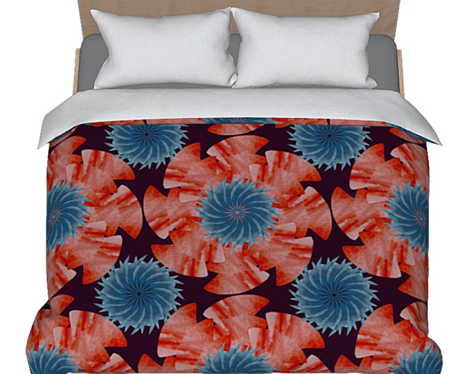 Modern Duvet Abstract Art Luxury Bedding Designer Elegant Comforter Cover Unique Bedroom Decor Colorful Artsy Retro Chic Boho Bed Topper