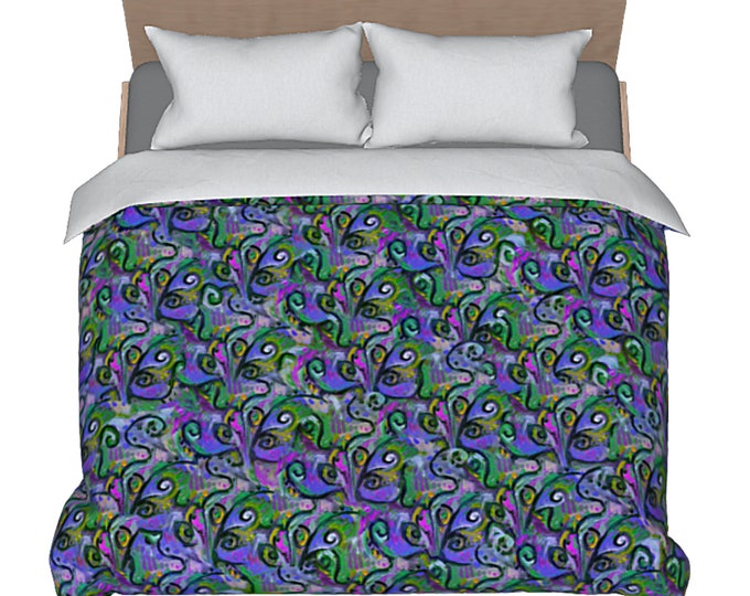 Duvet Modern Art Abstract Bedding Designer Luxury Comforter Cover Unique Artsy Bed Topper Retro Boho Funky Artsy Elegant Home Bedroom Decor