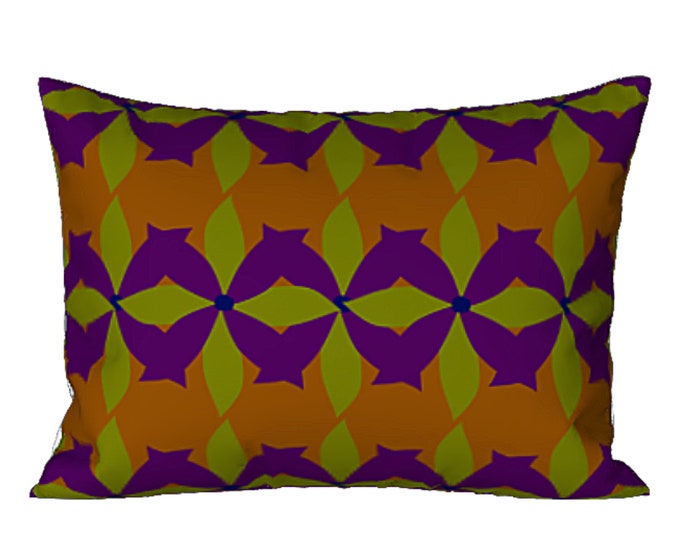 Art Sham King or Standard Colorful Designer Pillow Cover Mid Century Modern Luxury Unique Bed Pillow Abstract Artsy Chic Boho Bedroom Decor