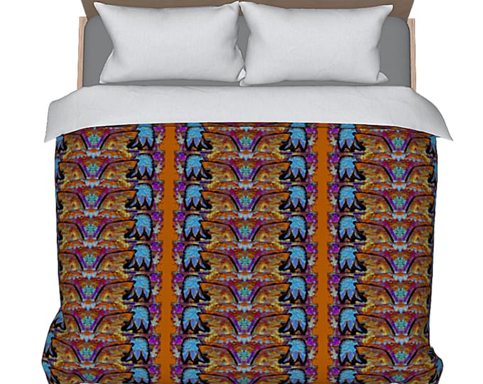 Unique Queen Duvet King Art Bedding Colorful Abstract Flower Designer Bed Cover Luxury Artsy Home Decor Modern Boho Elegant Comforter Cover