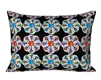 Colorful Sham King or Standard Modern Designer Abstract Art Artistic Bedding Unique Artsy Flower Printed Pillow Cover Luxury Art Lover Gift