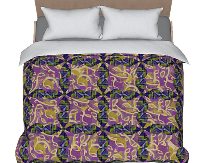 Art Duvet Designer Colorful Luxury Bedding Abstract Bed Cover Flower Design Modern Boho Decor Artsy Decorative Chic Elegant Bedroom Artwork