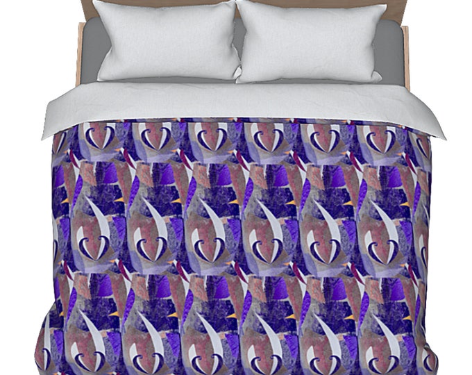 Colorful Duvet Queen King Bed Cover Unique Art Designer Abstract Luxury Artistic Bedroom Decor Modern Boho Bedding Artsy Comforter Cover