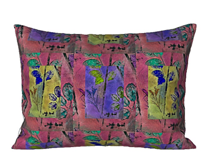 Modern Standard Sham King Pillow Cover Abstract Art Colorful Designer Botanical Leaf Fall Color Bedding Bed Pillow Luxury New Home Bed Decor