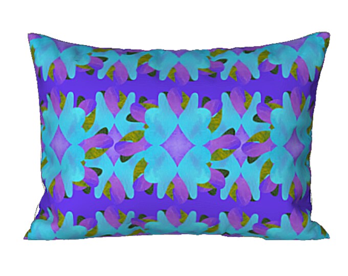 Bed Sham Abstract Art Colorful Designer Modern Flower Pillow Cover Artist Designed Printed Cotton Sateen Silk Artistic Unique Luxury Bedding