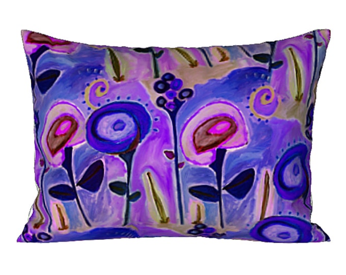 King Sham Standard Size Pillow Cover Designer Art Bedding Colorful Abstract Bed Pillow Luxury Bed Decor Flower Design New Home Gift Idea