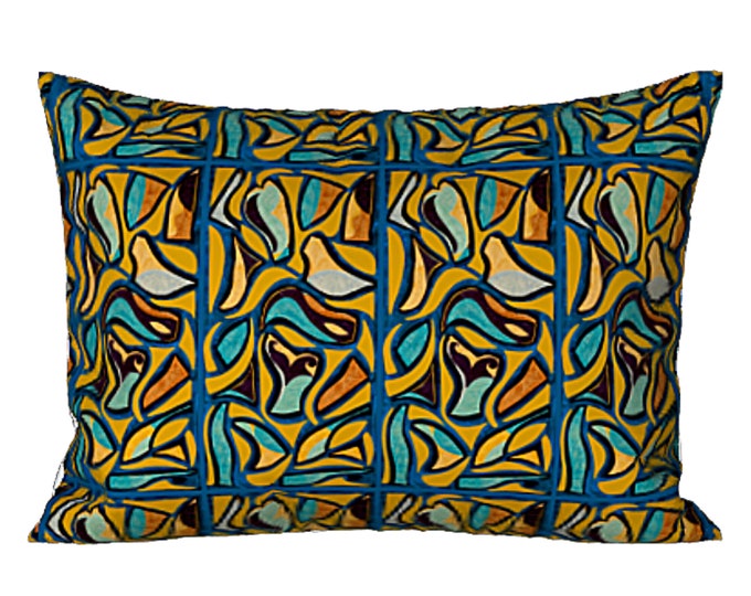 Artistic Sham Designer Abstract Standard or King Pillow Cover Colorful Modern Art Bed Decor Boho Bedroom Luxury Artsy Retro New Chic Bedding