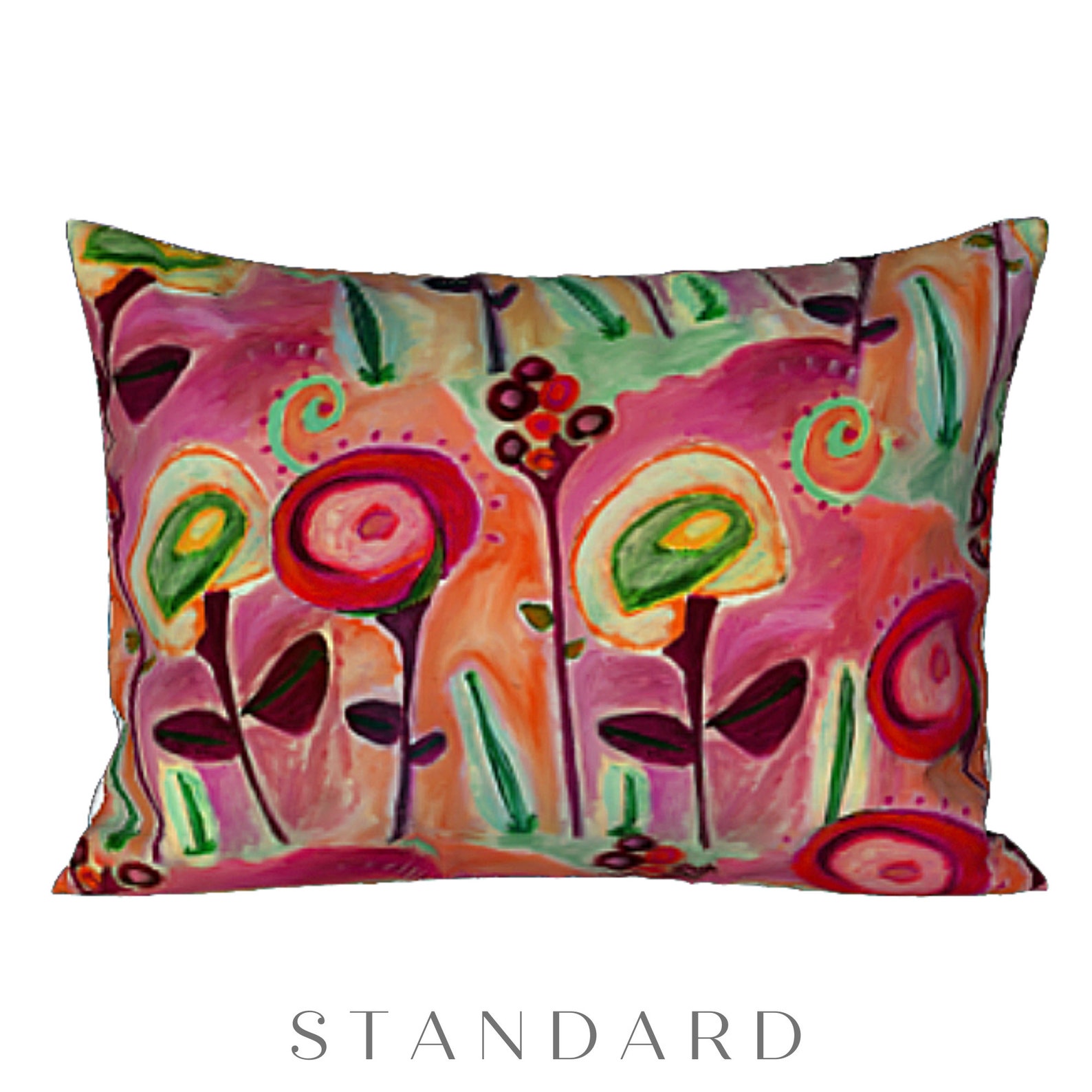 Standard Sham King Pillow Cover Colorful Bedding Designer Etsy