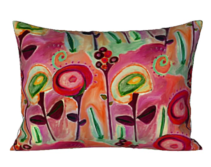 Standard Sham King Pillow Cover Colorful Bedding Designer Modern Abstract Art Luxury Bed Pillow Bright Flower Bedroom Decor New Home Gift