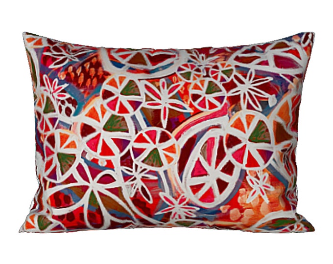 Artistic Sham Standard King Sham Designer Bright Pillow Cover Luxury Bed Decor Abstract Art Bedding Boho Design Modern Colorful Bed Pillow