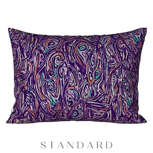 Pillow Sham Standard King Colorful Abstract Art Bedding Modern Designer Luxury Bed Pillow Artsy New Home Decor Unique Boho Bed Pillow Cover
