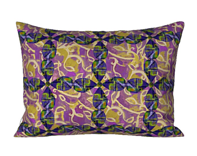 Sham King or Standard Elegant Designer Modern Abstract Art Bedding Flower Print Pillow Cover Luxury Bedroom Decor Artist Designed Gift Idea