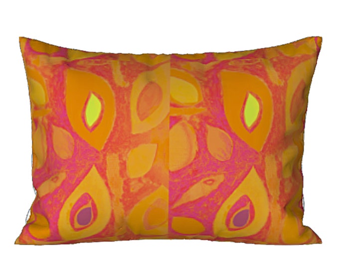 Standard Sham King Pillow Cover Designer Bedding Luxury Art Lover Bed Decor Abstract Chic Sham Modern Artsy Boho Colorful Artistic Gift Idea
