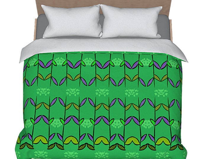 Art Duvet Unique Designer Bright Bedding Artistic Colorful Bed Comforter Cover Flower Print Abstract Coverlet Luxury Bedroom Decorating