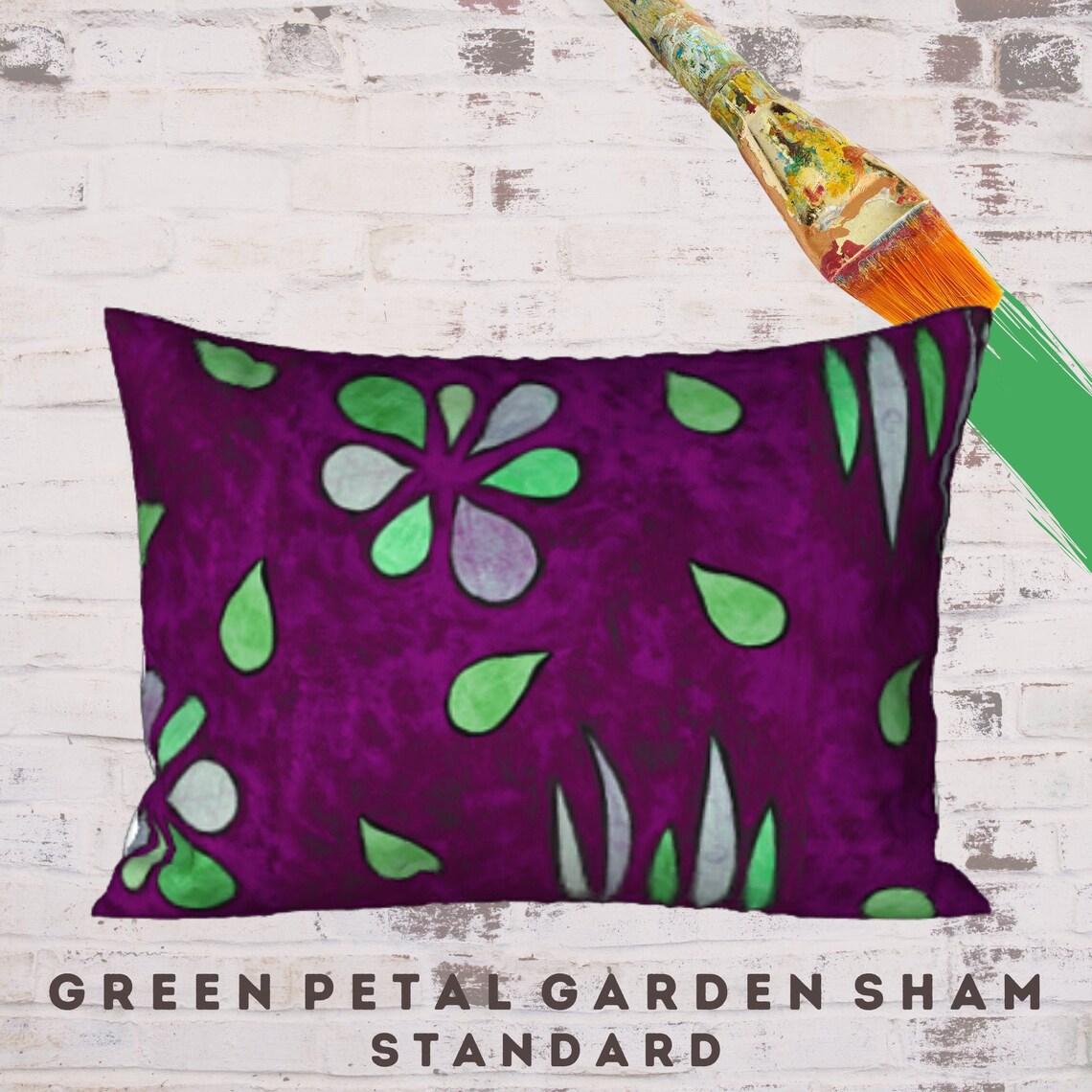 King Pillow Sham Standard Size Pillow Cover Abstract Art Etsy