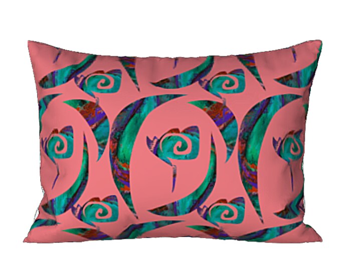 Standard or King Sham Colorful Abstract Art Pillow Cover Designer Boho Elegant Flower Bedding Luxury Bedroom Decor Artsy Home Decor Gift
