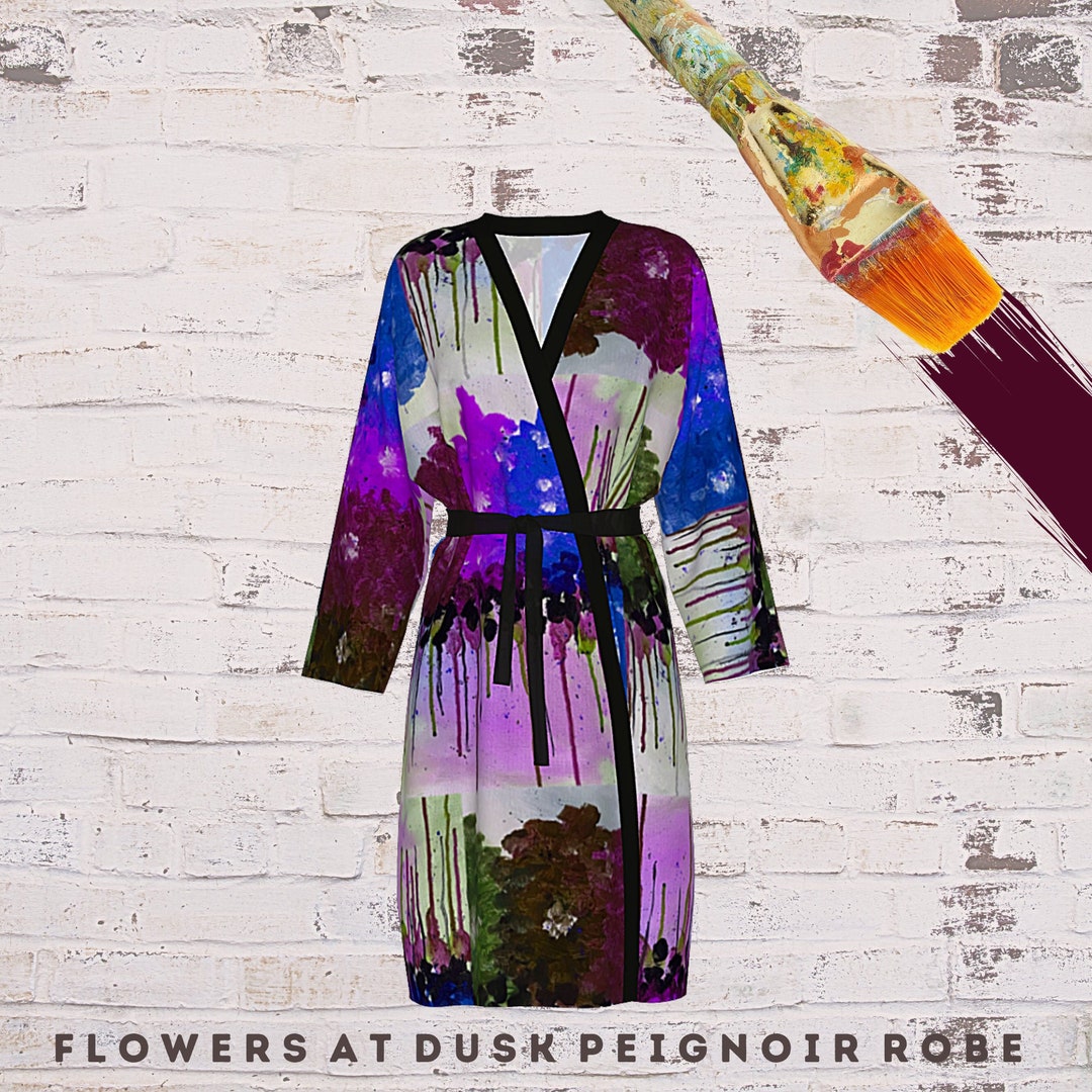 Concept Light Robe Womens Robe, Luxury Robe, Abstract Art Robe, Wearable Art, Casual Cover ...