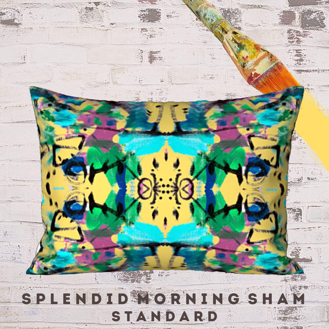 King Sham, Standard Size Sham, Designer Sham, Colorful Sham, Boho