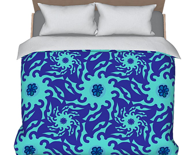 Art Bedding Abstract Floral Duvet Bed Comforter Cover Modern Bedroom Luxury Decor Unique Colorful Artistic Funky Retro Boho Spring Summer