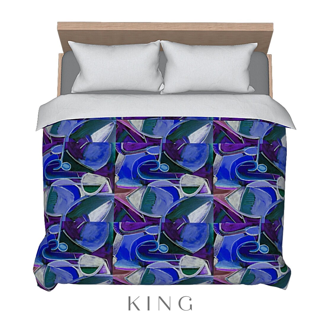 Colorful Bedding King Duvet Queen Bed Cover Abstract Art Etsy UK