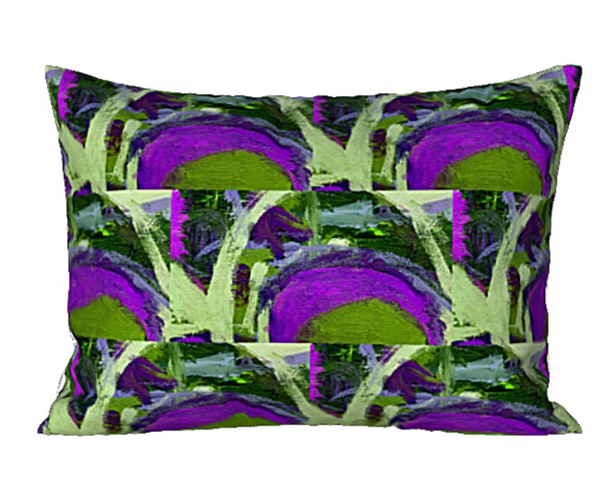 Artistic Sham King or Standard Modern Designer Abstract Art Colorful Bedding Unique Artsy Printed Pillow Cover Luxury Art Lover Hostess Gift