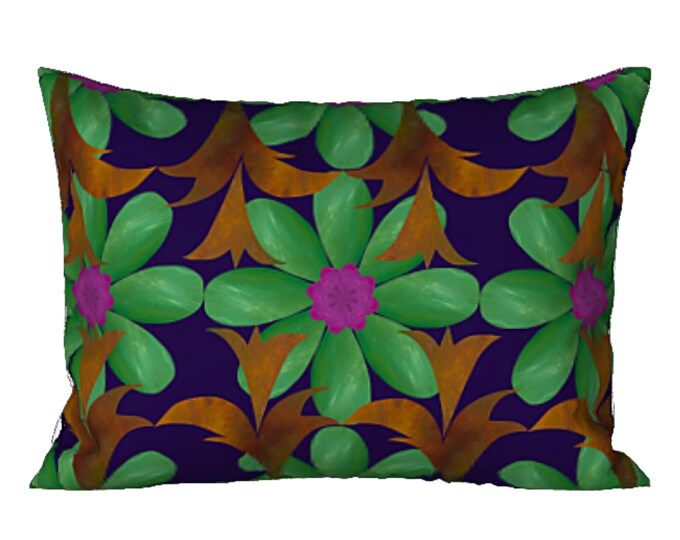 Art Sham King or Standard Colorful Designer Pillow Cover Bedding Luxury Unique Bed Pillow Abstract Artistic Chic Boho Flower Bedroom Decor