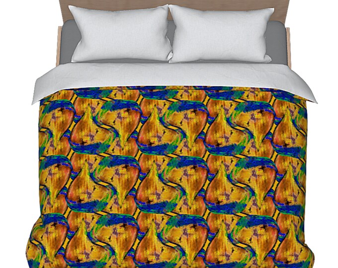 Queen Bedding King Duvet Abstract Art Designer Classic Luxury Elegant Bed Cover Colorful Unique Modern Home Artsy Stylish Chic Bedroom Decor