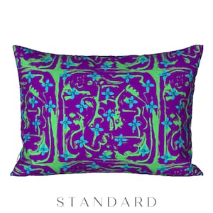 Bed Pillow Sham King Pillow Cover Standard Colorful Designer Bedding Modern Pillow Abstract Art Flower Print Luxury Artsy Housewarming Gift