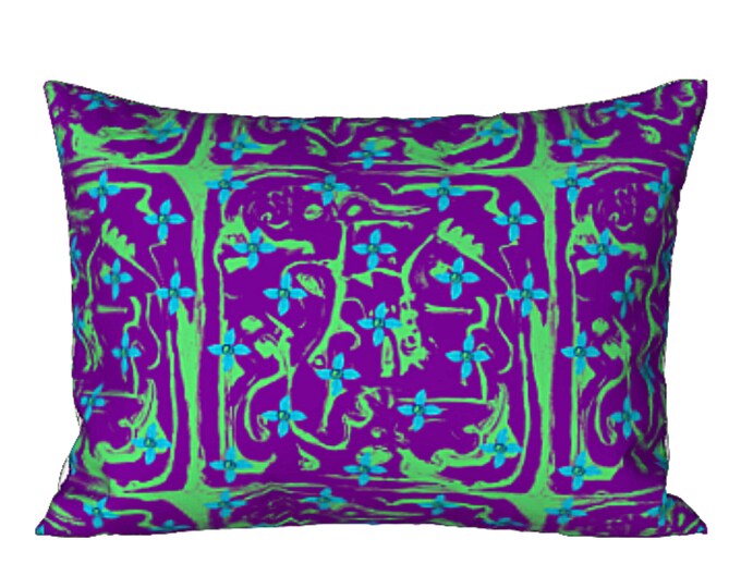 Bed Pillow Sham King Pillow Cover Standard Colorful Designer Bedding Modern Pillow Abstract Art Flower Print Luxury Artsy Housewarming Gift