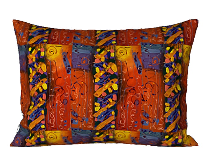Standard Size Sham King Pillow Cover Designer Bedding Colorful Boho Abstract Art Modern Luxury Bed Pillow New Home Decor Unique Gift Idea