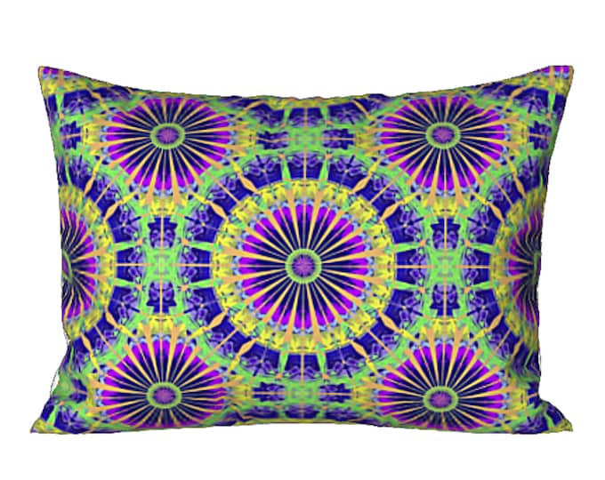 Colorful Sham Modern Abstract Pillow Cover Designer Contemporary Bed Decor Retro Art Bedding Boho Bright Hippie Luxury Bedroom Decorating