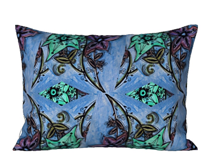 Art Standard Sham King Pillow Cover Colorful Bedding Designer Modern Abstract Luxury Bed Pillow Flower Garden Bedroom Decor New Home Gift
