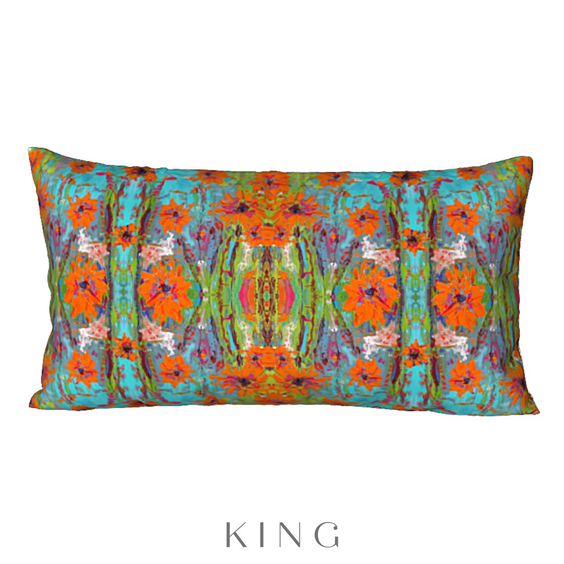 King Pillow Sham Standard Size Sham Boho Sham Abstract Art Etsy