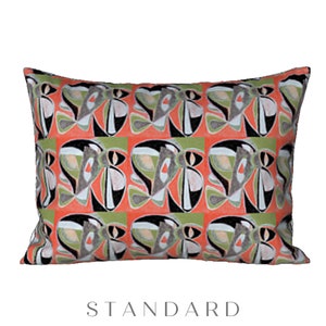 Colorful King Sham Standard Pillow Cover Artistic Bedding Designer Contemporary Bed Decor Abstract Boho Design Luxury Bedroom Decorating