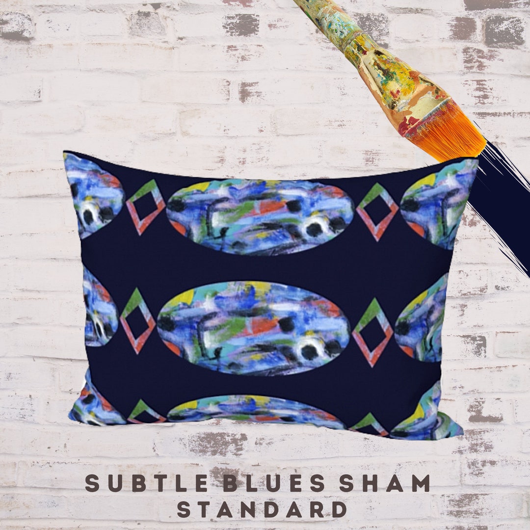 King Pillow Sham, Standard Sham, Colorful Sham, Abstract Art Sham, Boho Bedding, Designer Sham