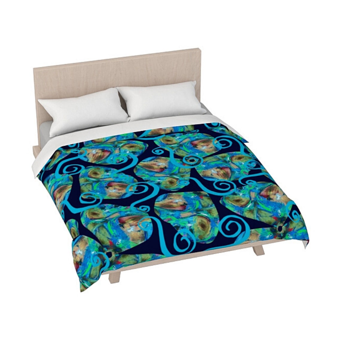 King Duvet Queen Bed Cover Boho Abstract Art Colorful Master - Etsy