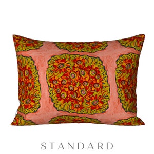 Art Sham Colorful Designer Modern Abstract Pillow Cover Luxury Bedroom Decor Flower Pattern Cotton Sateen Silk Bright Unique Hostess Gift