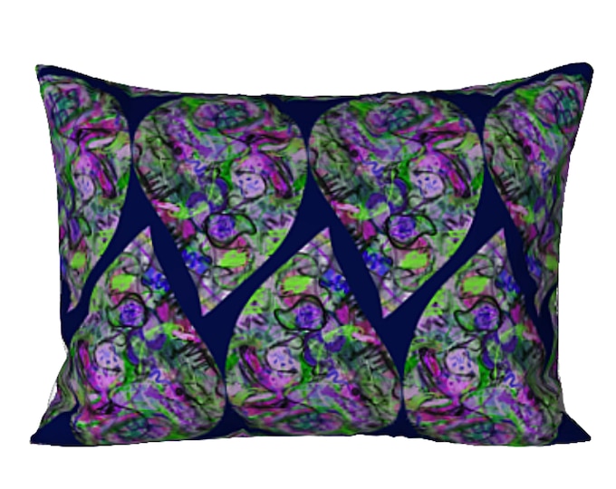 Colorful Art Sham King or Standard Modern Designer Artistic Bedding Unique Artsy Abstract Printed Pillow Cover Luxury Art Lover Hostess Gift