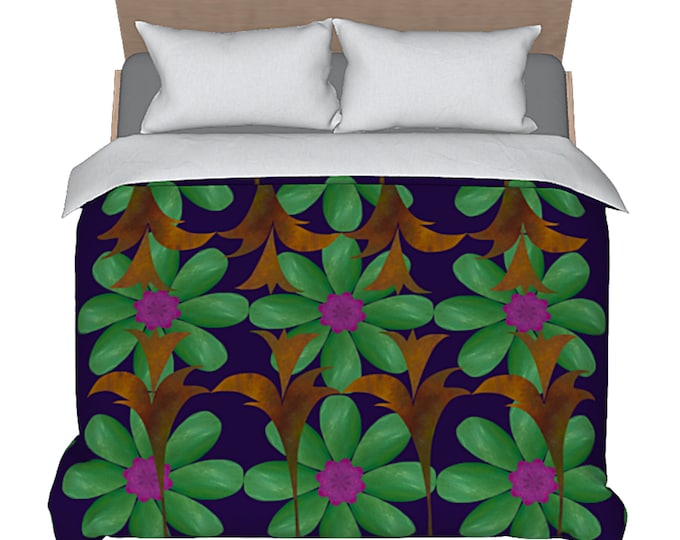 Art Duvet Abstract Unique Modern Luxury Designer Bedding Retro Boho Colorful Flower Artistic Bed Comforter Cover Chic Elegant Bedroom Decor