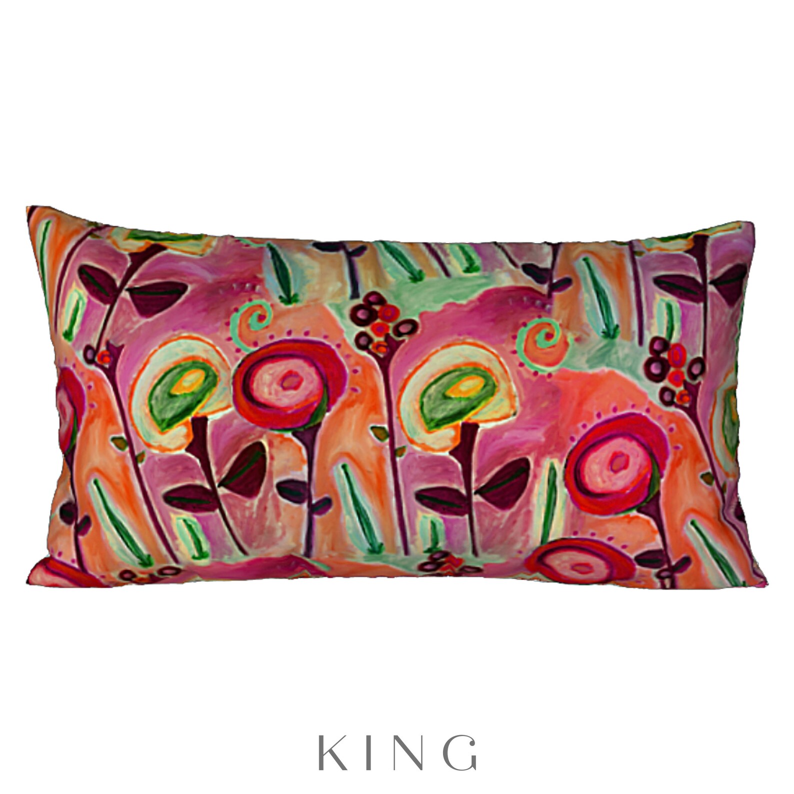 Standard Sham King Pillow Cover Colorful Bedding Designer Etsy