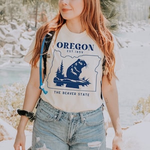 Oregon State Shirt, Oregon Gift, Travel Shirt, Pacific Northwest, Hiking Shirt, Adventure Shirt, Comfort Colors