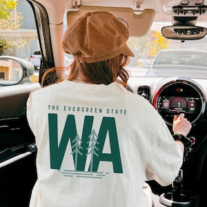 Washington State Shirt, Washington Gift, Travel Shirt, Hiking Shirt, Adventure Shirt, Comfort Colors Unisex T-shirt
