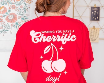 トップス Classic Cherry Tee (pink sand) Buy Pink Oversized Relaxed Fit Boxy Heavyweight Crew Neck T