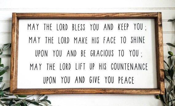 May The Lord Bless You And Keep You Sign Bible Verse Wood Etsy May The Lord Bless You And Keep You Sign Bible Verse Wood Etsy