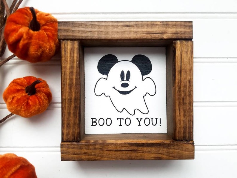 Mini Disney Signs Disney Halloween Sign Mickey Mouse Sign Etsy