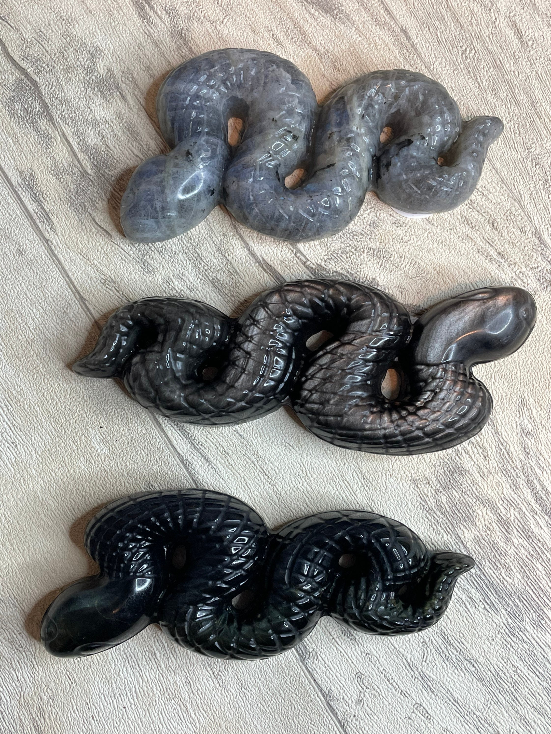 Snake Carved Crystal Crystal Carved Snake Crystal Snake | Etsy